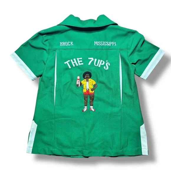 Vintage Vietnam Era Ladies Bowling Shirt Embroidered Size Small Afro 7 UPS - Picture 1 of 15